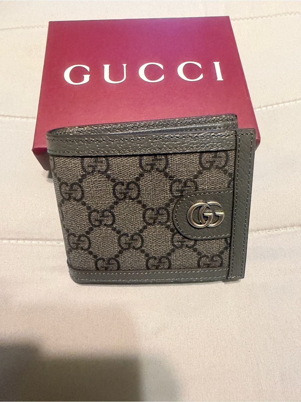 Gucci gray wallet Ophidia coin pocket new